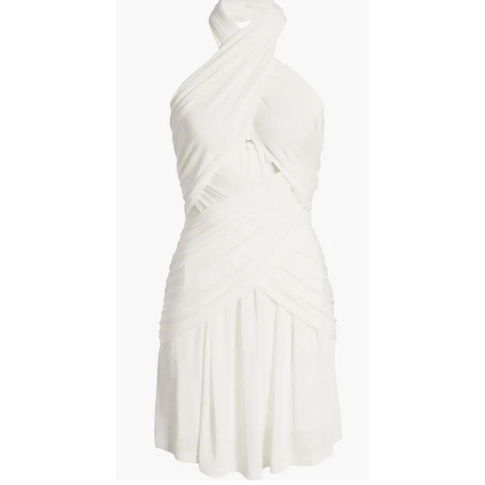 Misha Collection Callie Halter Dress in Ivory NWT Size 12